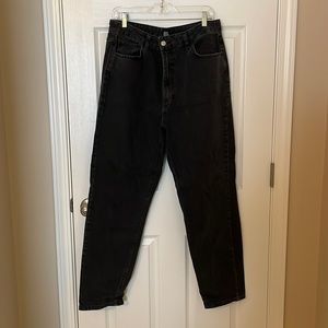 Black high waisted mom jeans